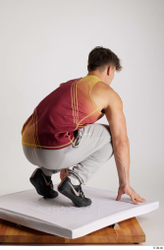 Man White Athletic Male Studio Poses